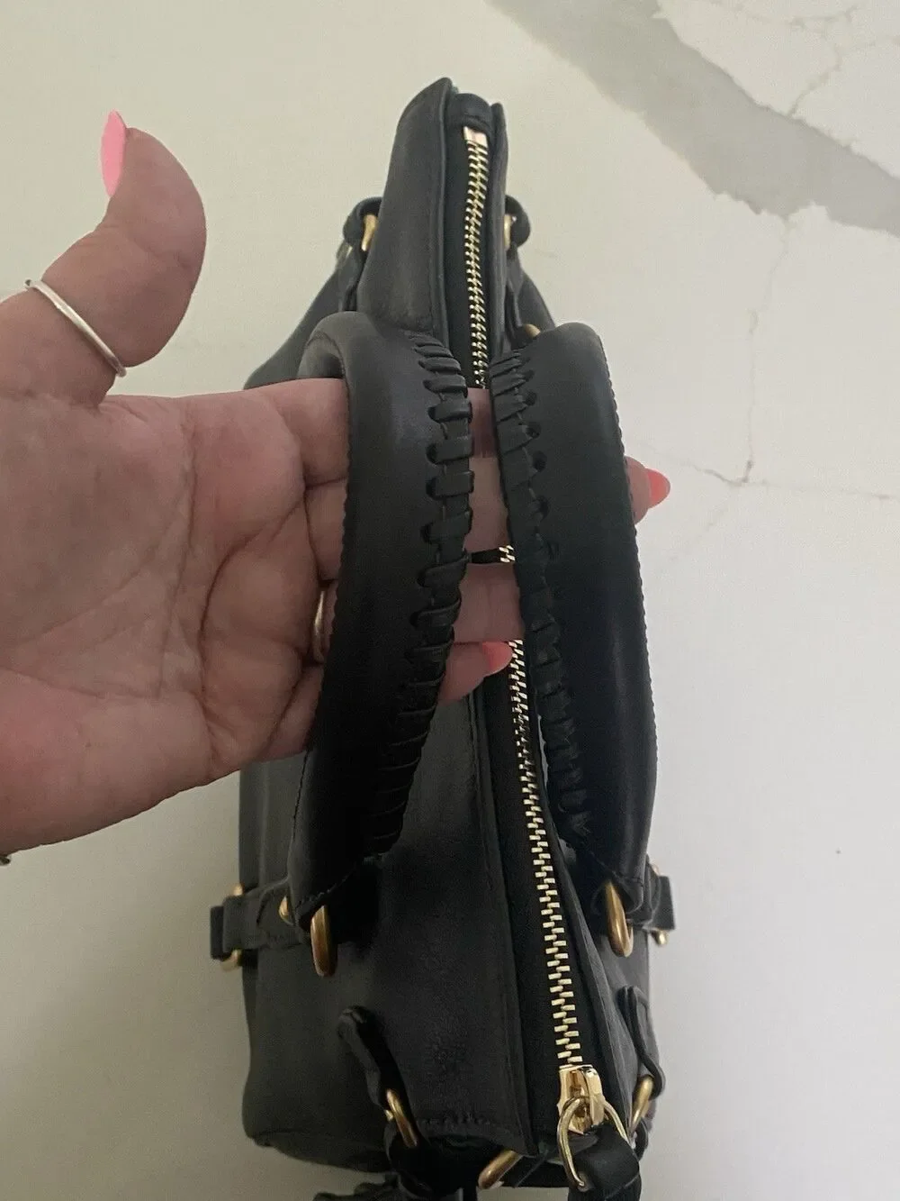 NWOT Dooney & Bourke Black Mini Florentine Satchel